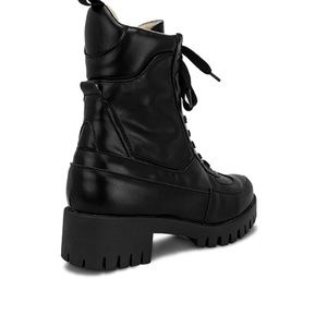 Chase + Chloe Shoes - Women's Lace Up Black Ankle Combat Boots Chase + Chloe Shoes - Women's Lace Up Black Ankle Combat Boots